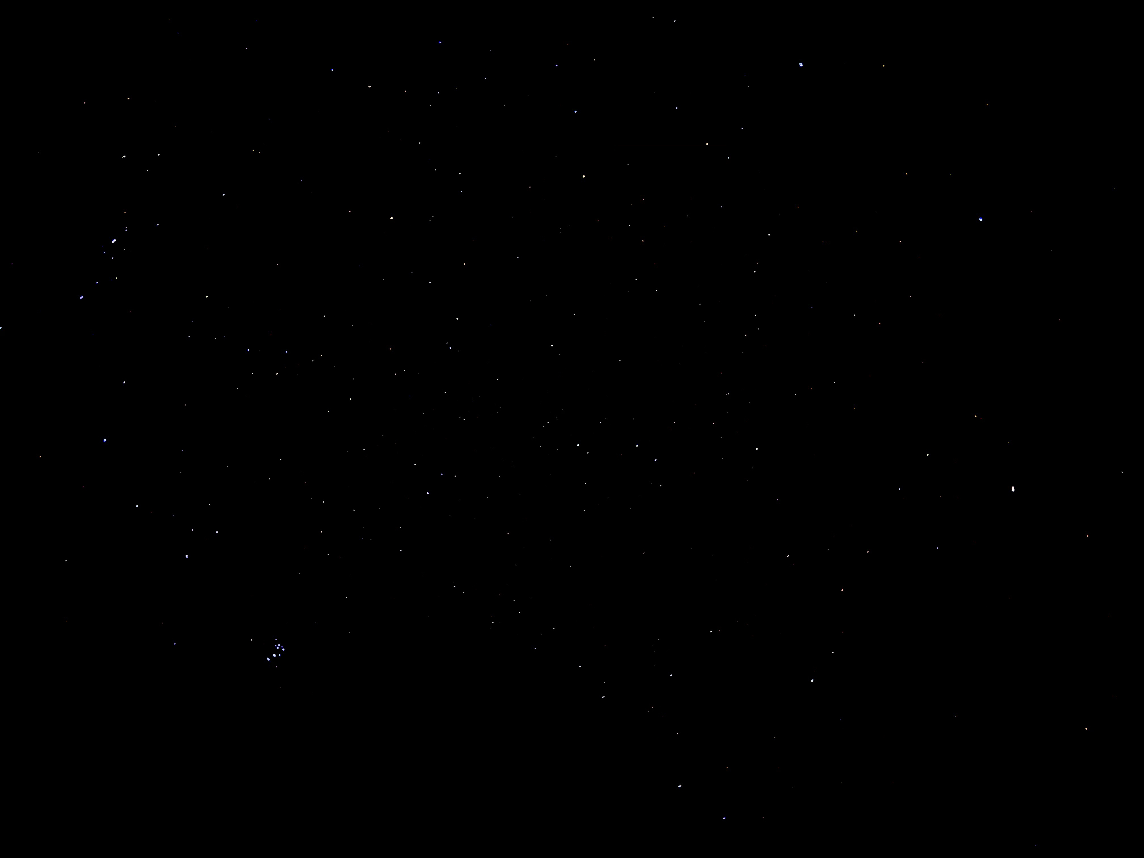 A photo I took with night mode on my iPhone 16 where you can clearly see stars in the middle of the night with some patterns visible too!